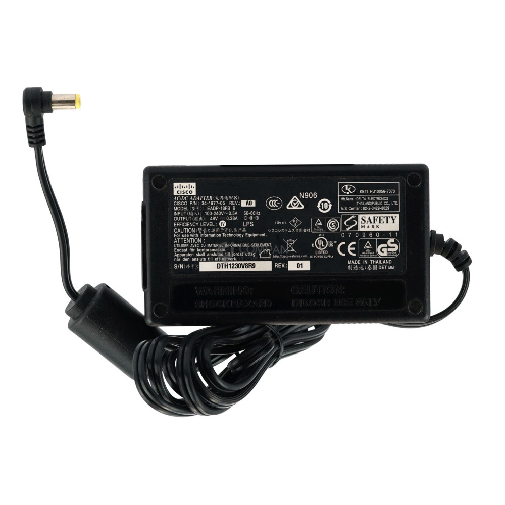 34-1977-05 CISCO 48V 0.38A AC/DC ADAPTER